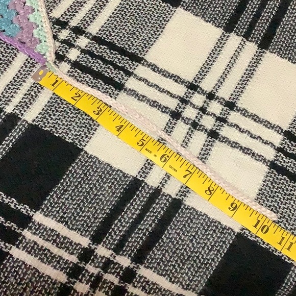 Crocheted cotton bandana teal & purple - Picture 6 of 6